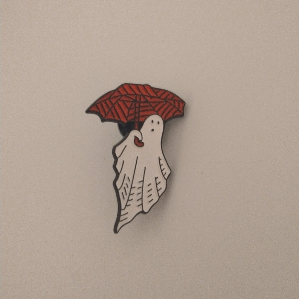 🧁 3/$30 Rainy Day Ghost With An Umbrella Enamel Pin NEW